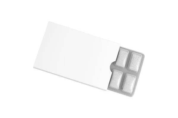 Prázdná Žvýkačka Maketa Izolované Bílém Pozadí Vykreslování — Stock fotografie