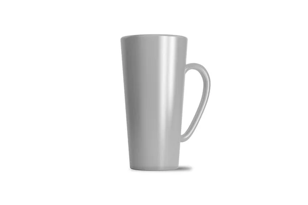 Latte Mug Isolated White Background Glass Latte Mockup Rendering — Stock Photo, Image