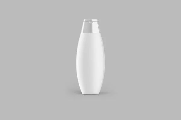 Blank Plain Shower Gel Shampoo Lotion White Plastic Bottle Lid — Photo