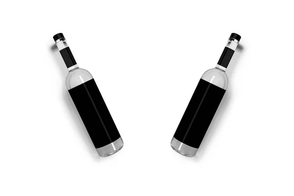 Izolowana Makieta Butelki Wódki Etykietą Tekstową Wzór Opakowania Napoju Alkoholowego — Zdjęcie stockowe