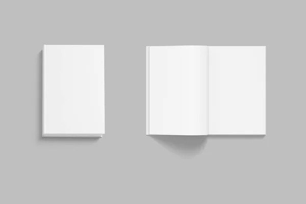 Libro Blanco Blanco Mockup Con Tapa Dura Renderizado Libro Cerrado —  Fotos de Stock