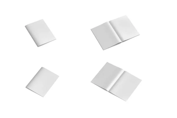 Brochura Modelo Mockup Branco Branco Para Layouts Apresentação Design Brochura — Fotografia de Stock