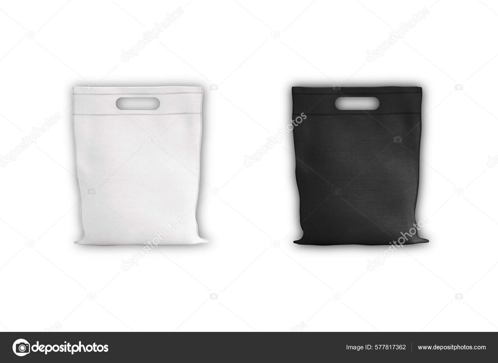 Bolsa con cordón de microfibra en blanco y negro