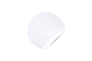 Beyaz, yuvarlak kabuklu, beyaz arka planda izole edilmiş çıkartma modeli. 3d oluşturma.