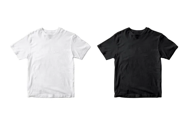 Meias Mangas Preto Branco Shirt Mockup Isolado Fundo Branco Renderização — Fotografia de Stock