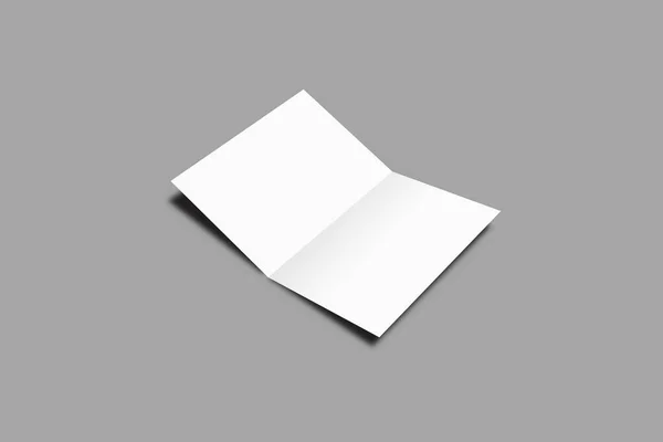 Брошюра Половинчатый Искушает Дизайном Флаер Копировальным Пространством Blank Open Брошюра — стоковое фото