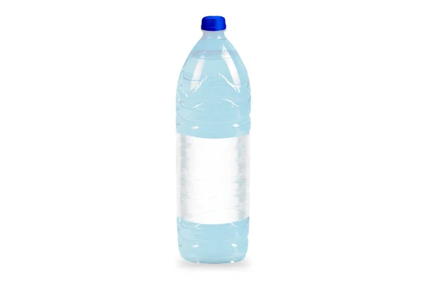 Mockup Botol Air Plastik Diisolasi Pada Latar Belakang Putih Rendering — Stok Foto