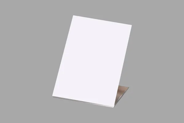 Mock Menu Frame Table Restaurant Bar Table Stand White Sheet — Fotografia de Stock