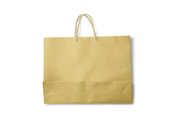 Kraft Paper Shopping Bag Mockup Isolated White Background Rendering — Stock Fotó