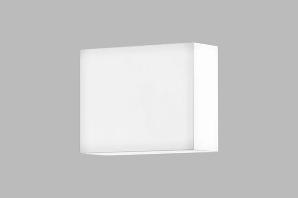 Empty Shop Signage Design Mockup Isolated Rendering Empty Square Light — 스톡 사진