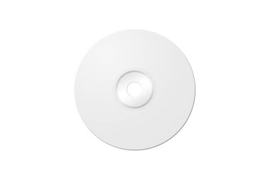 Blank CD Mockup Template on white Background With Shadow. 3d rendering.