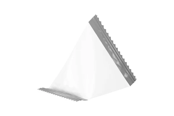 Beyaz Arka Planda Üçgen Ambalaj Modeli Izole Edildi Yan Görüntüler — Stok fotoğraf
