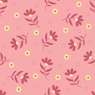 Yumuşak renkli pastel renkte kusursuz desenli çiçeğin birinci sınıf vektörü