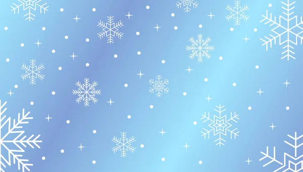 Soft Blue Gradation Snowflake Background Design Premium Vector — Stock Vector