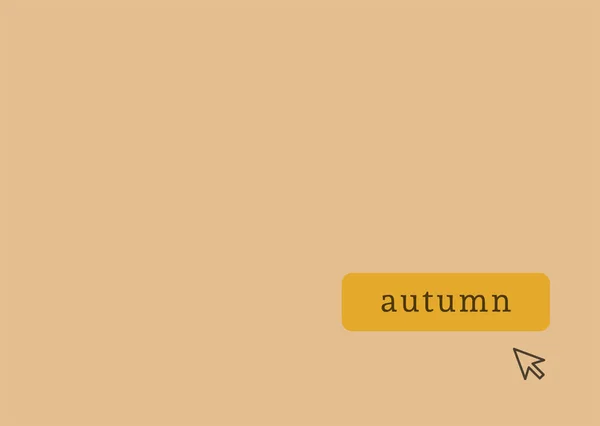 Осенняя Кнопка Желтом Фоне — стоковое фото