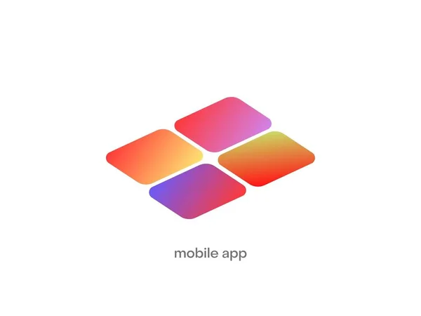 Abstraktes Modernes Mobile App Icon Firmenlogo 2800 2100 — Stockfoto