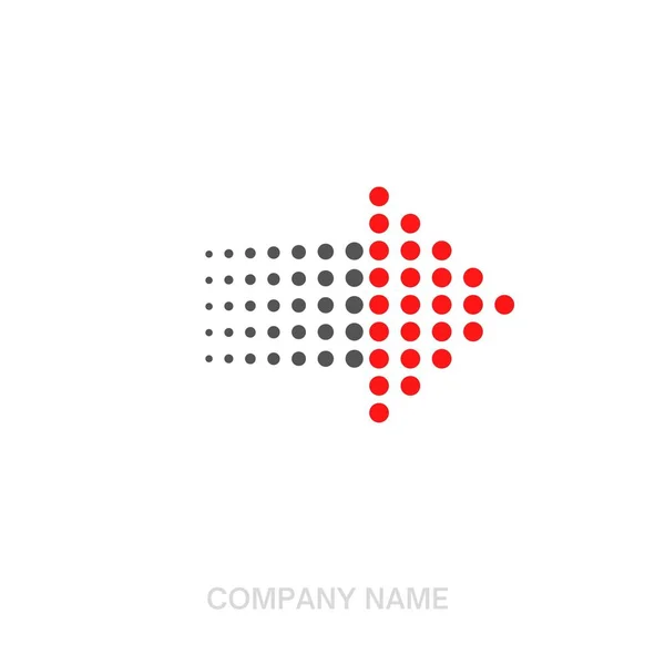 赤とグレーの矢印シンプルなアイコンのロゴ 4000 4000 — ストック写真