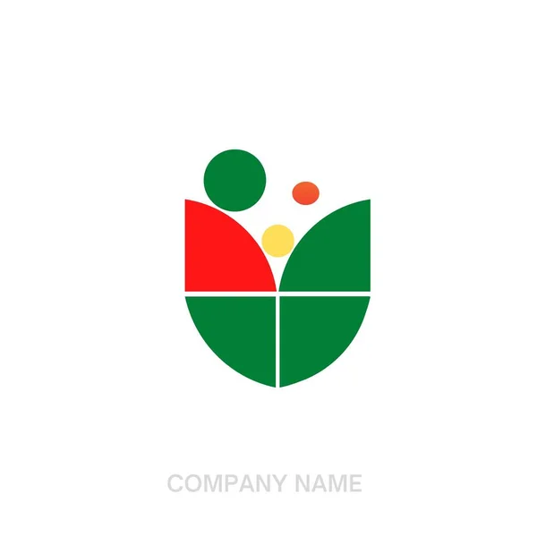 Green Leaf Simple Icon Logo 4000 4000 — Stockfoto