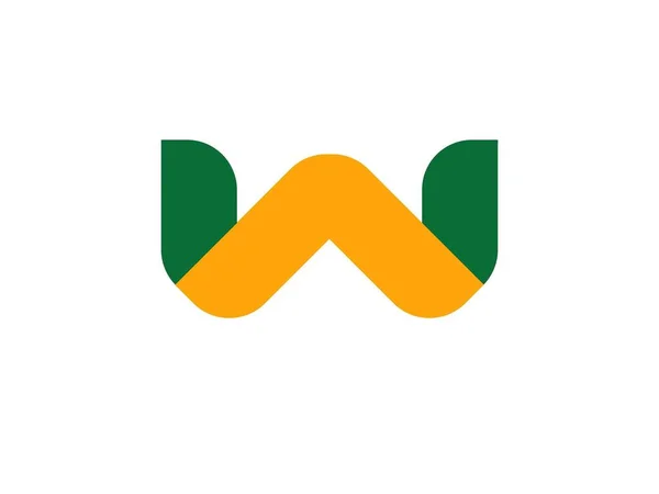 Green Yellow Latter Logo — Stockfoto