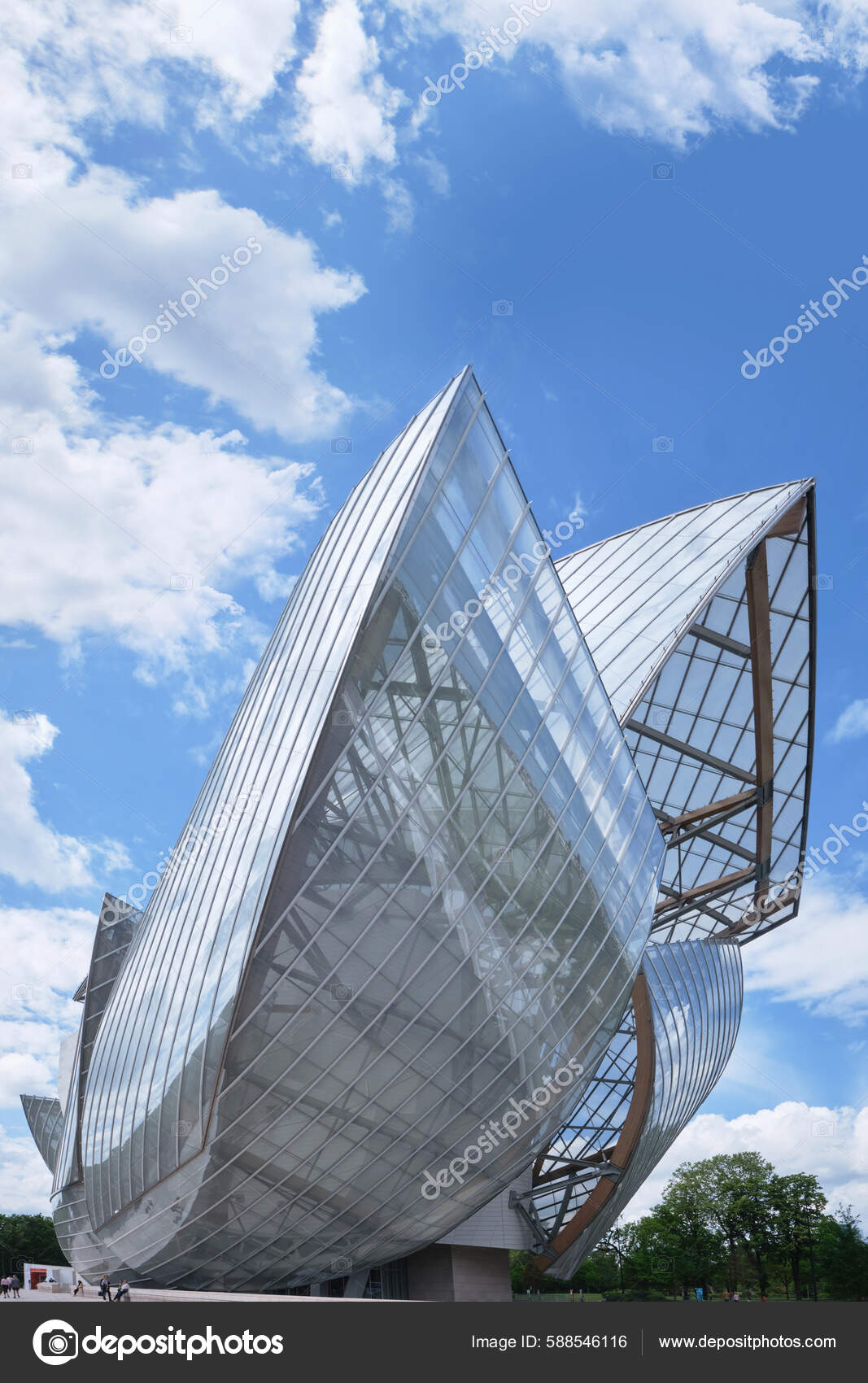 Louis Vuitton Foundation Designed by Frank Gehry Editorial Image