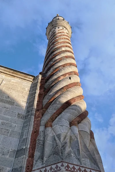 Edirne Turkey October 2021 Serefeli Mosque Minaret Which Have Twisting — Fotografia de Stock