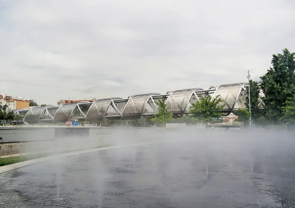 Madrid Spain May 2018 Arganzuela Footbridge Located Madrid Rio Park — Stockfoto