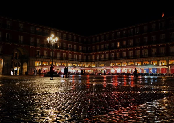 Madrid Spanje Mei 2018 Toeristen Plaza Mayor Madrid Spanje Dit — Stockfoto