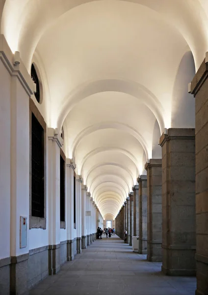Madrid Spain May 2018 Inner Arched Colonnade Passage Courtyard Centro — Stockfoto