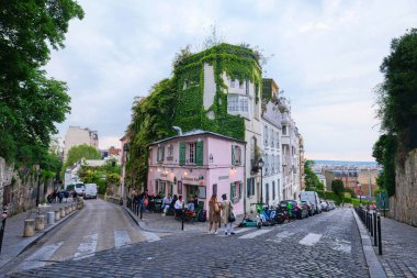 Paris, France - May, 2022: Historical bistro La Maison Rose on Montmartre