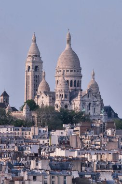 Paris, France - May, 2022: Basilica of Sacre Coeur on Montmartre hill