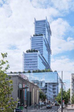 Paris, France - May, 2022:  View of the new and modern judicial court Clichy Batignolles, designed by Rezno Piano