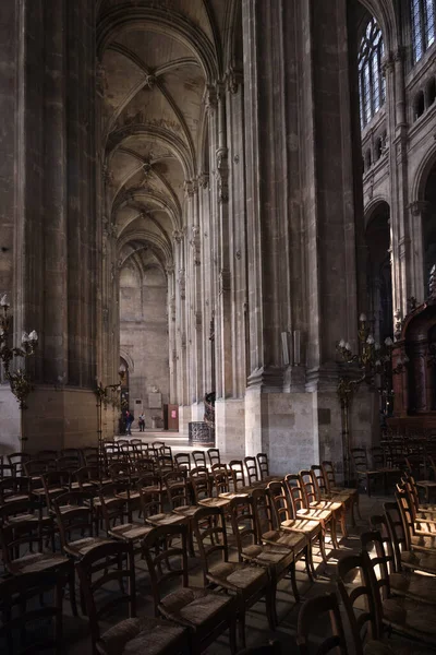 Paris France May 2022 Interior View Ceiling Church Eustache Paris — Stok Foto