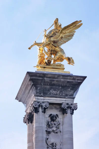 Paris France May 2022 Pont Alexandre Iii Deck Arch Bridge — Zdjęcie stockowe