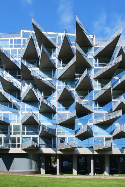 Copenhagen Denmark Sept 2022 Houses Modern Looking Triangle Balconies Designed — Stock Photo, Image