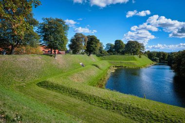 Kopenhag, Danimarka - Eylül 2022: Kastellet Kalesi Hendeği 