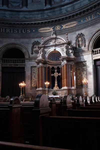 Copenhagen Denmark Sept 2022 Interiro View Frederiks Kirke Church Marmorkirken — стоковое фото