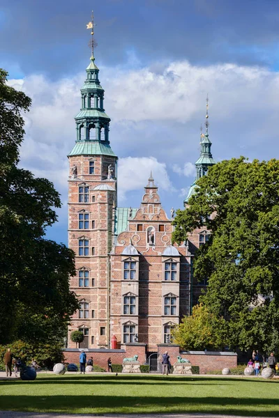 Kopenhagen Denemarken Sept 2022 Vooraanzicht Hoofdingang Van Het Kasteel Rosenborg — Stockfoto