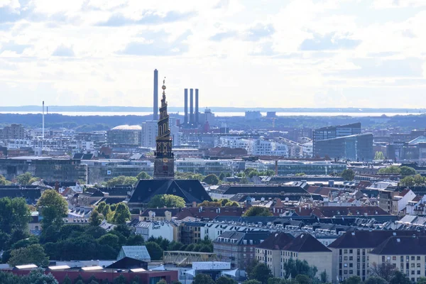 Copenhagen Denmark Sept 2022 Panoramic Cityscape View Center Copenhagen Church — Stock Photo, Image