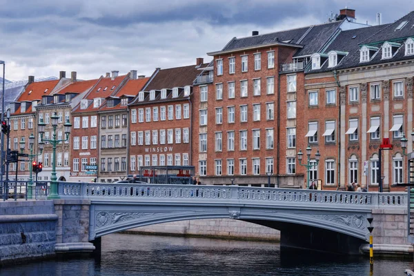 Copenaghen Danimarca Settembre 2022 Case Tradizionali Tipiche Danesi Mattoni Lungo — Foto Stock