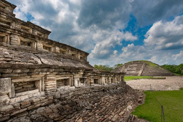 Деталь Стародавньої Піраміди Археологічному Єкті Тахін Папантлі Веракрус Мексика — стокове фото