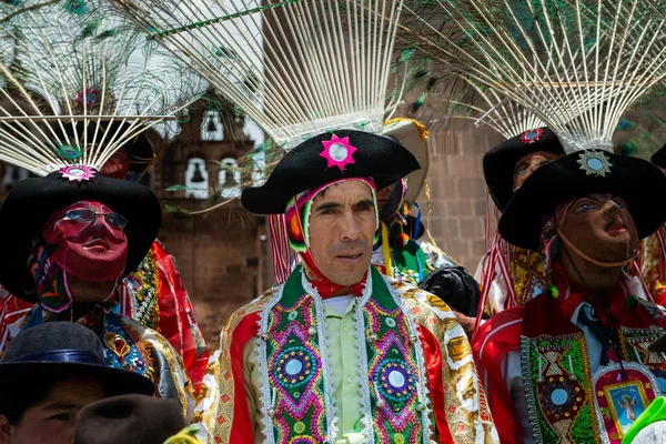 Cuzco Perú Diciembre 2013 Retrato Hombre Vestido Con Ropa Tradicional — Foto de Stock