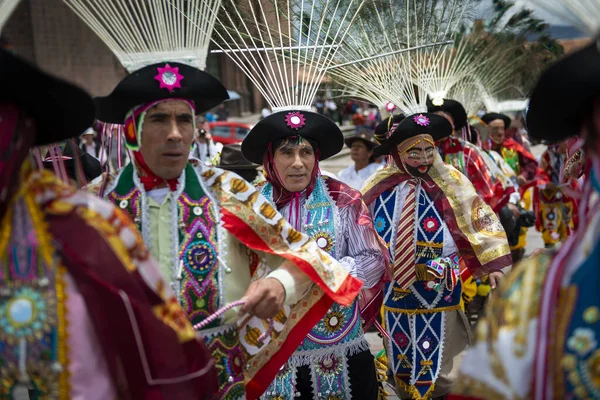 Cuzco Peru Prosince 2013 Skupina Lidí Tradičním Oblečení Maskách Během Royalty Free Stock Obrázky