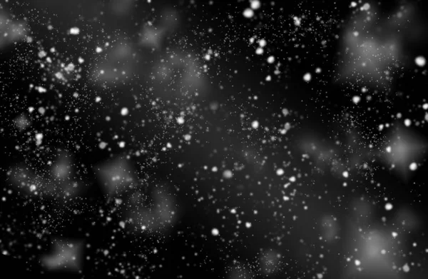 Snow is white and on a plain black background