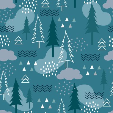 Arkaplan, duvar kağıdı, giysi, ambalaj, kumaş için kusursuz firavun ağacı deseni tasarımı