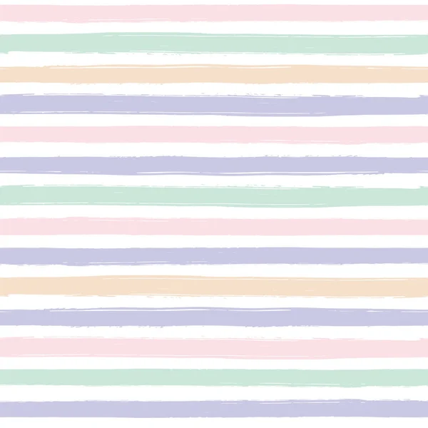 Hand Drawn Striped Pattern Pastel Stripe Seamless Background Childish Pastel — Stock Vector