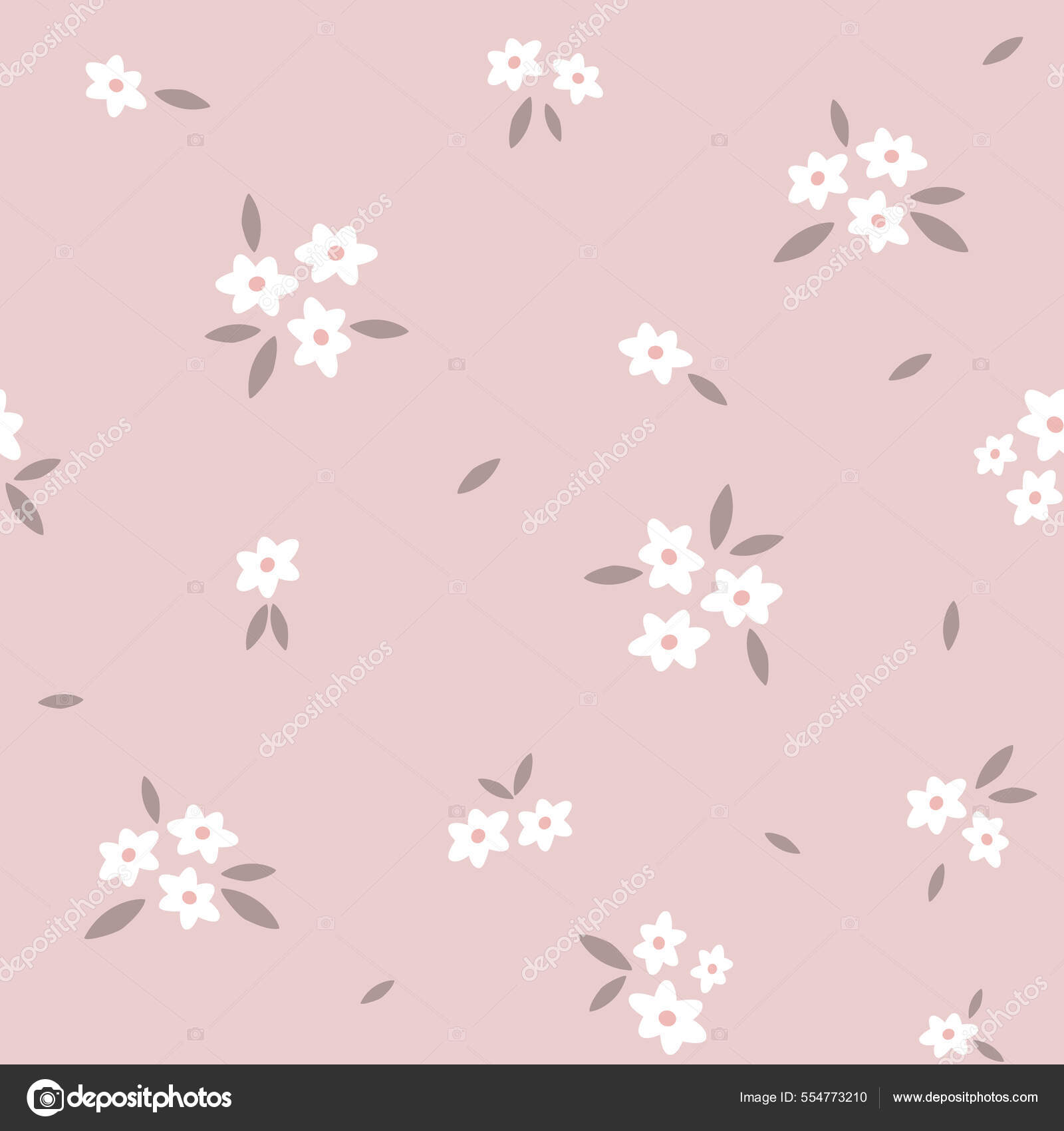 Patrón Floral Lindo Simple Impresión Ditsy Fondo Floral Sin Costuras Vector  de stock #554773210 de ©lindoet23, image size:1600x1700