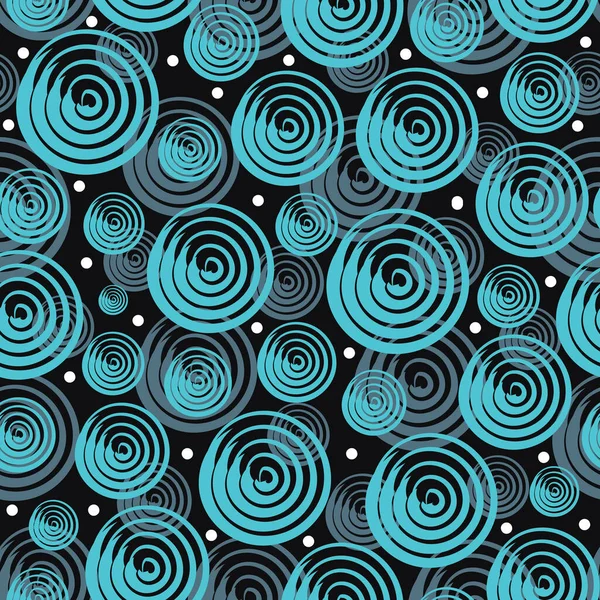 Декоративный Бесшовный Векторный Рисунок Синий Черный Минималистский Стиль Фона Круга — стоковый вектор