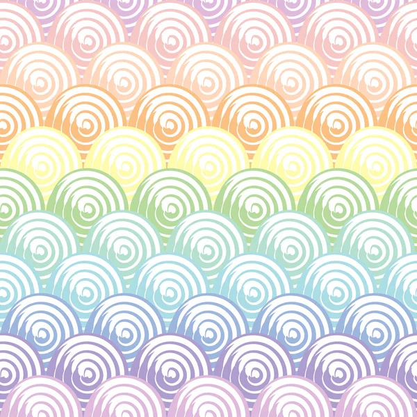 Seamless pattern rainbow swirl. Design for scrapbooking, decoration, cards, paper goods, background, wallpaper, wrapping, fabric and all your creative projects. Vector Illustration