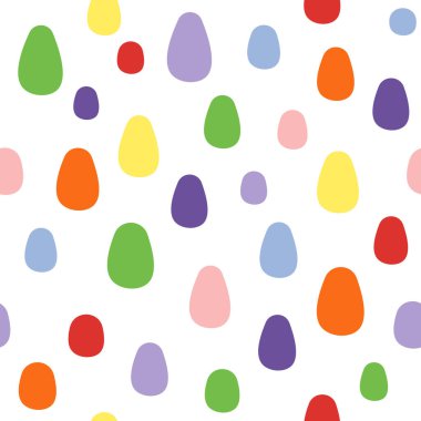 Seamless pattern of colorful egg. Design for scrapbooking, decoration, cards, paper goods, background, wallpaper, wrapping, fabric and all your creative projects. Vector Illustration