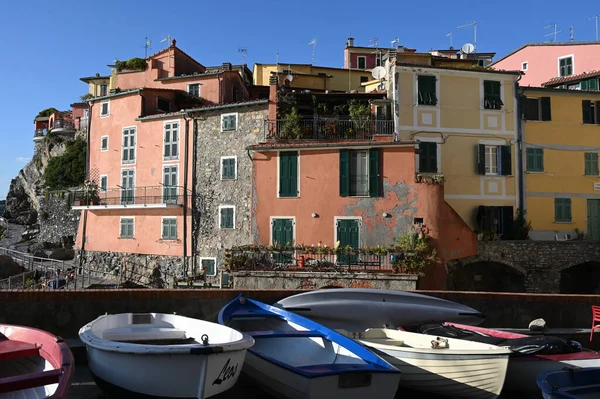 Houses Boats Marina Village Tellaro — Stock Photo, Image